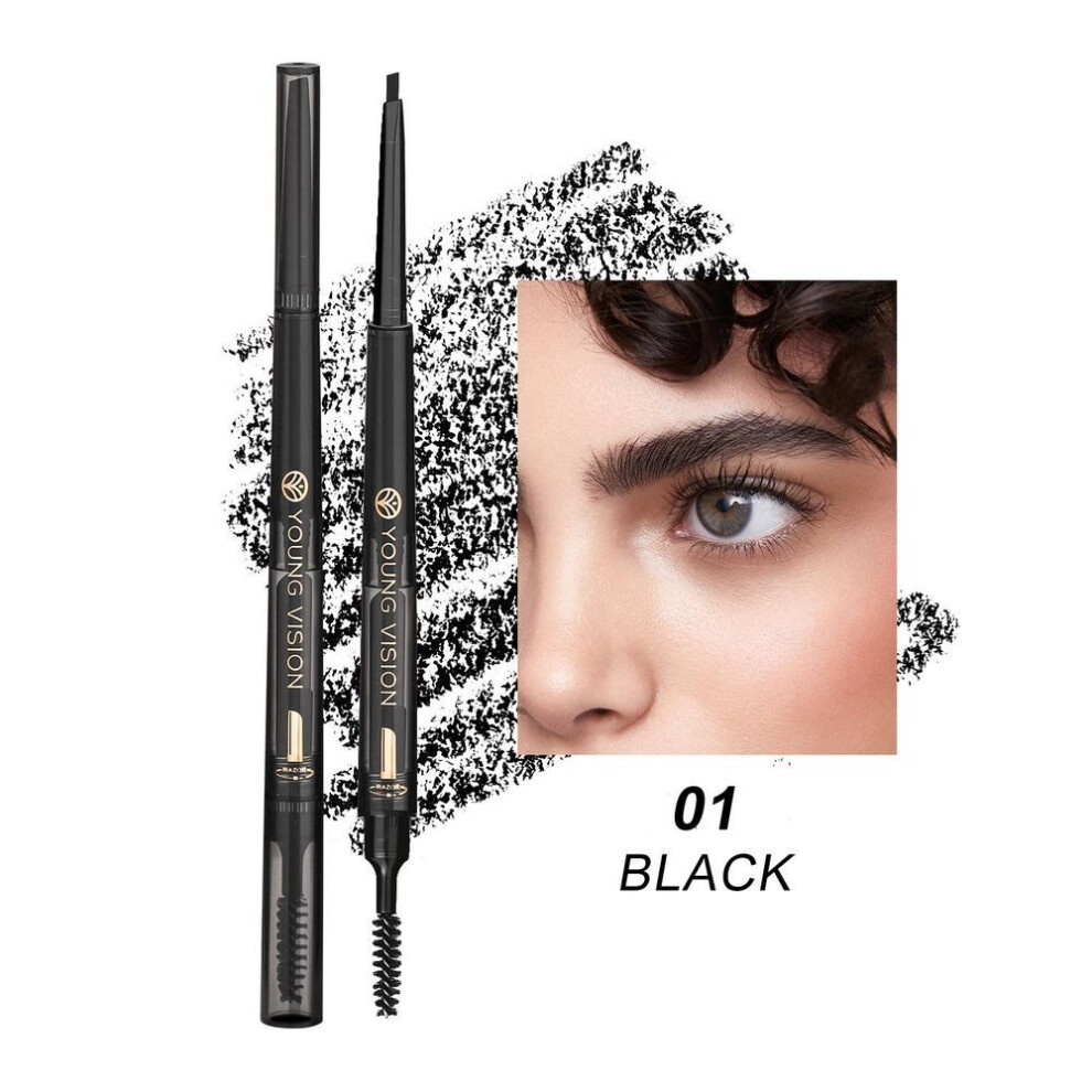 (as the picture) Young Vision Mist Sensation 3-in-1 Brow Pencil Waterproof And Not Easily Smudging Eyebrow Brush Eyebrow Knife Eyebrow Pencil Fine Soft Refill