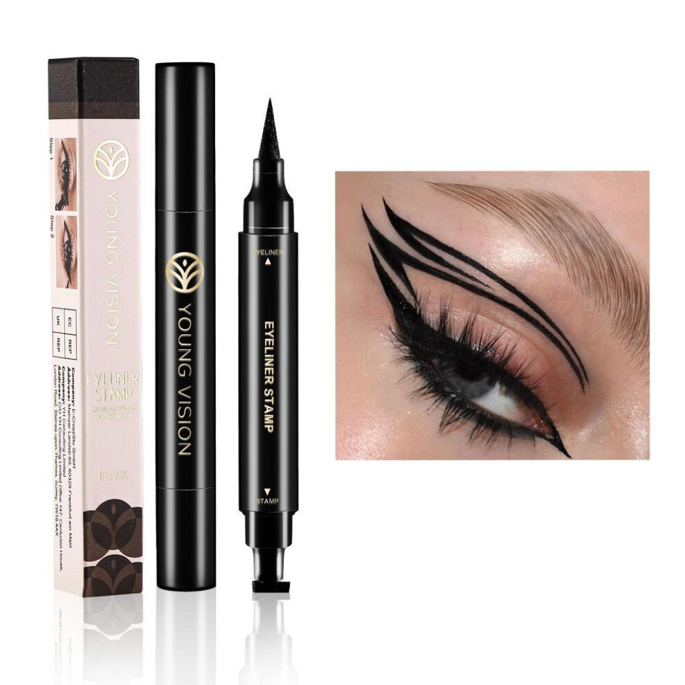 (as the picture, 4ml) Young Vision  Stamp Eyeliner Is Not Easy To Smudge, Remove Makeup And Waterproof