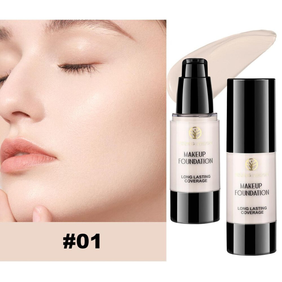 (as the picture, 30ml) YOUNG VISION 1-piece Press liquid Foundation Matte oil control water resistant makeup makeup makeup concealer foundation