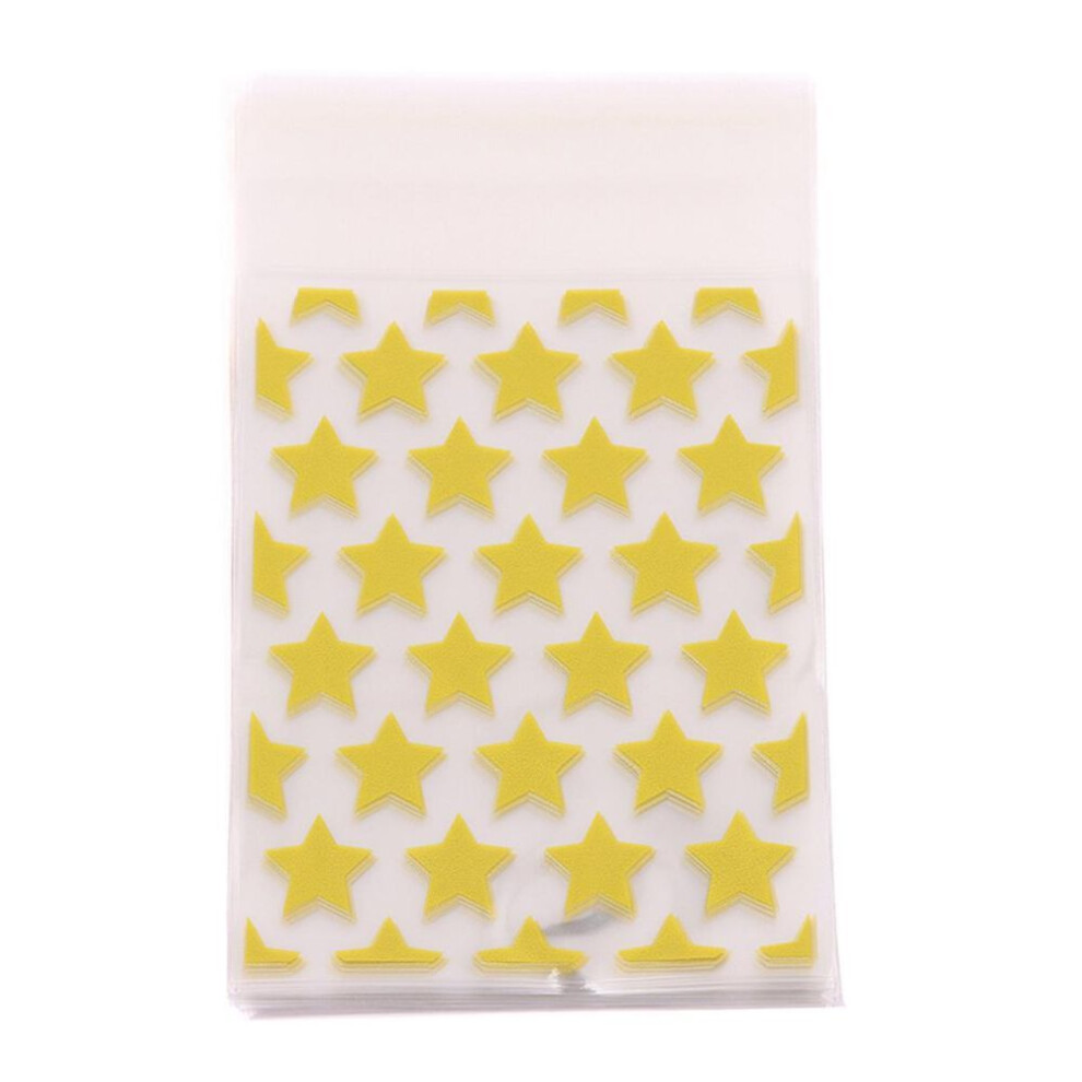 (gold) 100pcs Self-adhesive Sealed Pocket Candy Bag Wedding Plastic Transparent Bag Small Ornament Gift Bag Party Decoration Bags