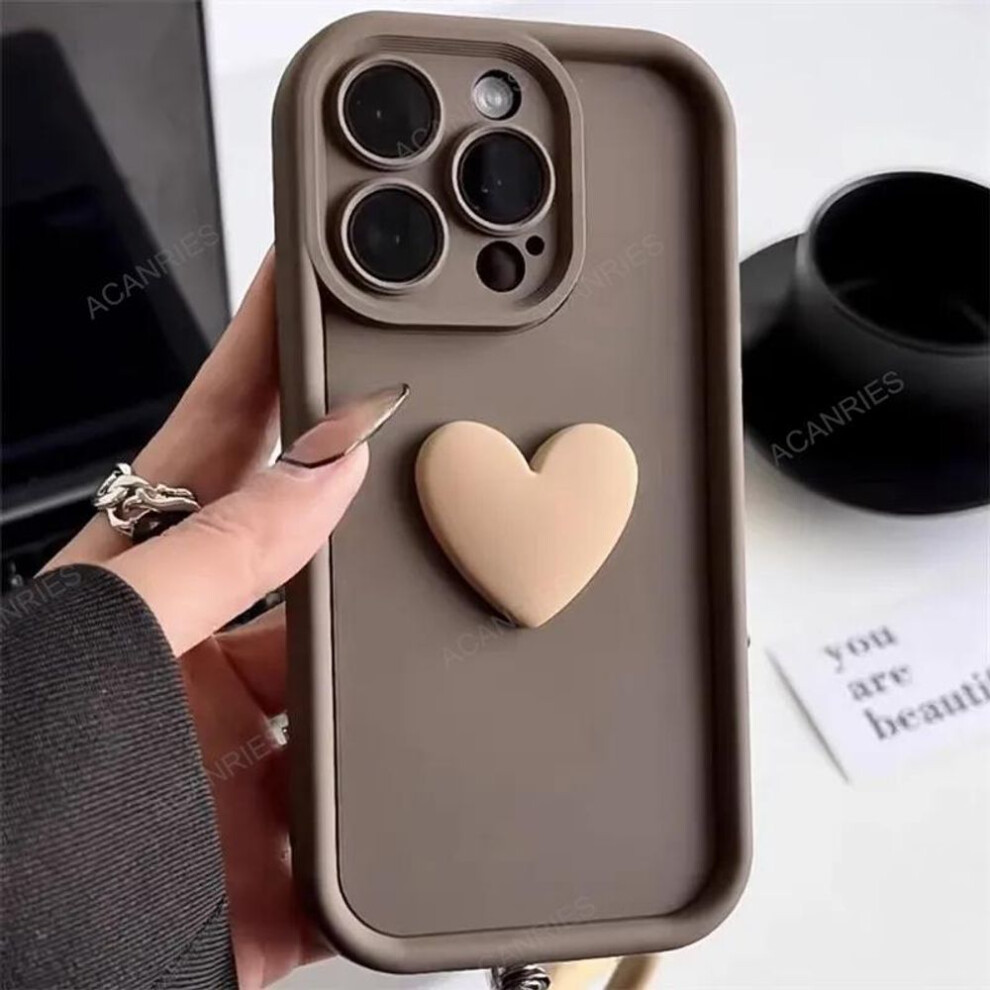 (khaki, A73 (4G 5G)) A 52 32 53 33 23 13 Cute Love Heart Matte Case For Samsung Galaxy A52 A32 A53 A33 A23 A13 A04s A72 A73 4g 5g Silicone Back Cover