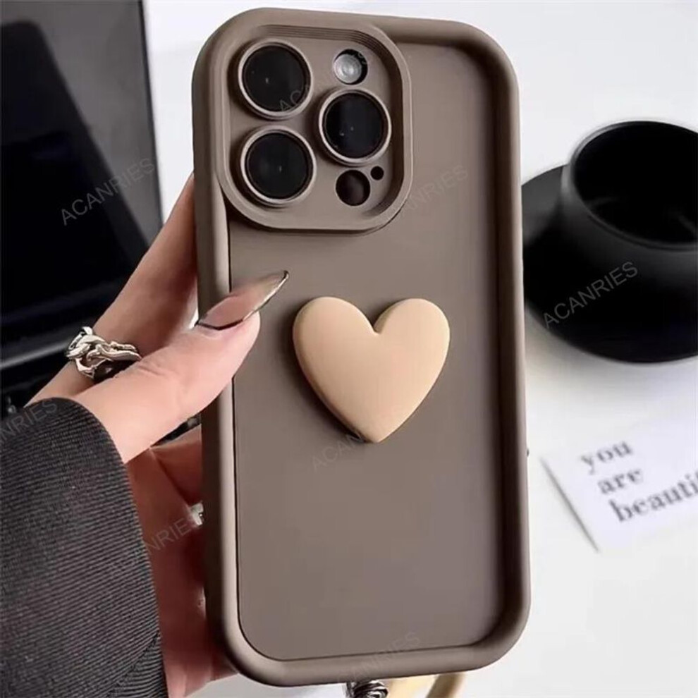 (khaki, A73 (4G 5G)) A 52 32 53 33 13 A52s Cute 3D Love Heart Silicone Case For Samsung Galaxy A52 A53 A33 A32 A72 A73 A23 A13 4g 5g Matte Back Cover