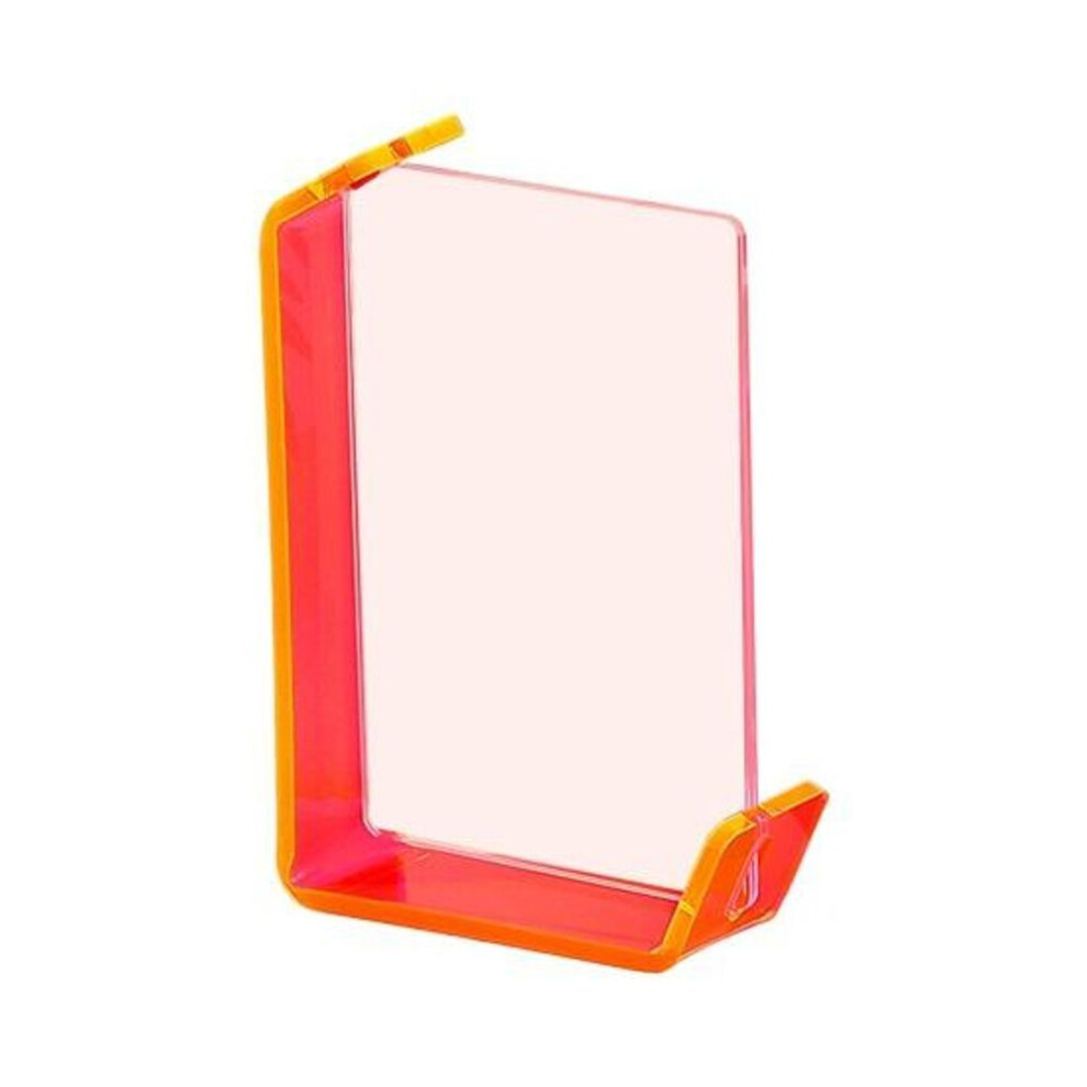 (rose red, 6inch) 6/7-inch Floating Photo Frame Diy Double-sided Horizontal Vertical Neon Acrylic Home Office Desktop Standing Decorative