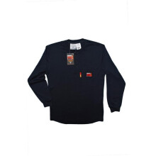 Comeaux Caps 118-19252FR-2XL-NAV FR-Treated Henley Welding Welders Long Sleeve Work Shirt, Navy - 2XL