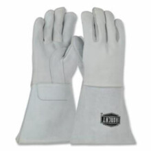 PIP 112-9061-S Grain Leather Welding Glove - Straight Thumb, White - Small