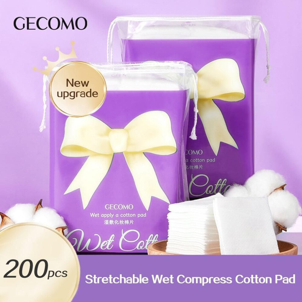 GECOMO Stretchable Cotton Pad Natural Cotton Moisturizing Skin Mask Cotton Sheet 200pcs