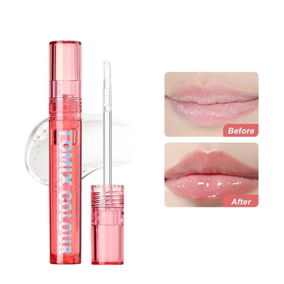 Fomix Moisturizing Transparent Lip Gloss Mirror Lip Glaze Transparent And Delicate Glitter Base Makeup Lip Oil