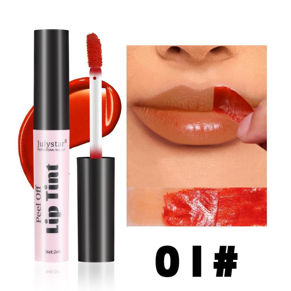 (as the picture, 2ml) Julystar Matte Face Tear Lipstick Tear Lip Gloss Long-lasting, Non-stick Cup