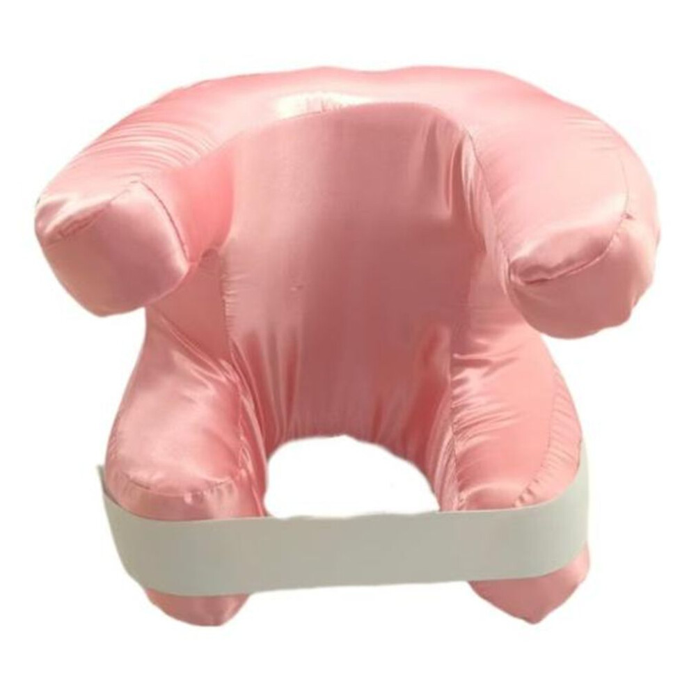 (pink) Beauty Pillow Satin Prevent Wrinkle Growth with Removable Washable Pillowcase Memory Foam Support