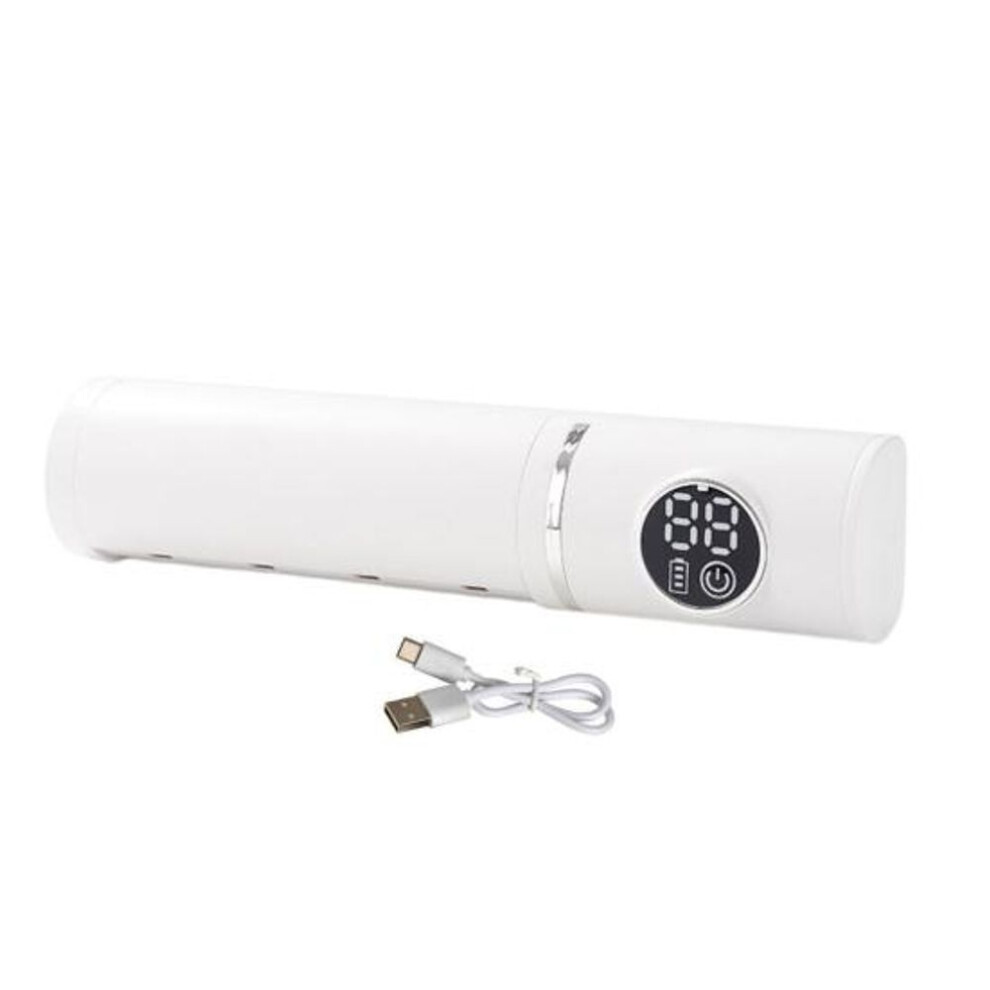 UV Toothbrush Sanitizer LCD Display 4 Slots USB Rechargeable Bathroom Wall