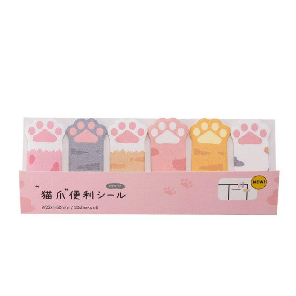 (as the picture, 1 PCS) Kawaii Memo Pad Bookmarks Creative Cute Cat Sticky Notes Index Posted It Planner Stationery School Supplies Paper Stickers