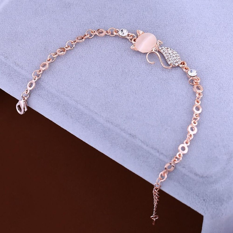(as the picture) Women Bracelet Beautiful Good Glossiness Women Women Bracelet Women Cats Pendant Bangle Bracelet For Club