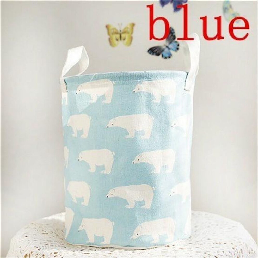(blue) 40*50cm Large Laundry Basket Baby Laundry Baskets Eco-friendly Picnic Basket 1 Pc