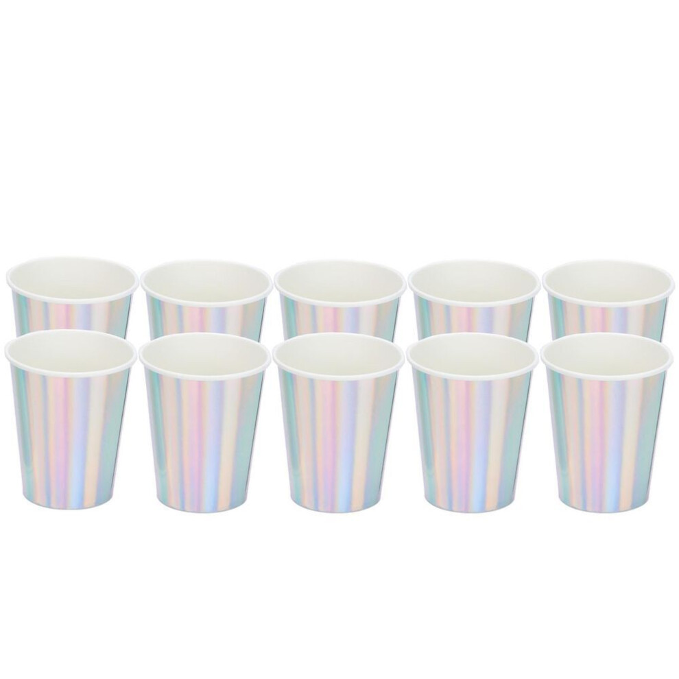 (Silver) 20pcs Paper Cups Drinking Compostable Cup Recyclable Juice Cup For Party Coffee Tea