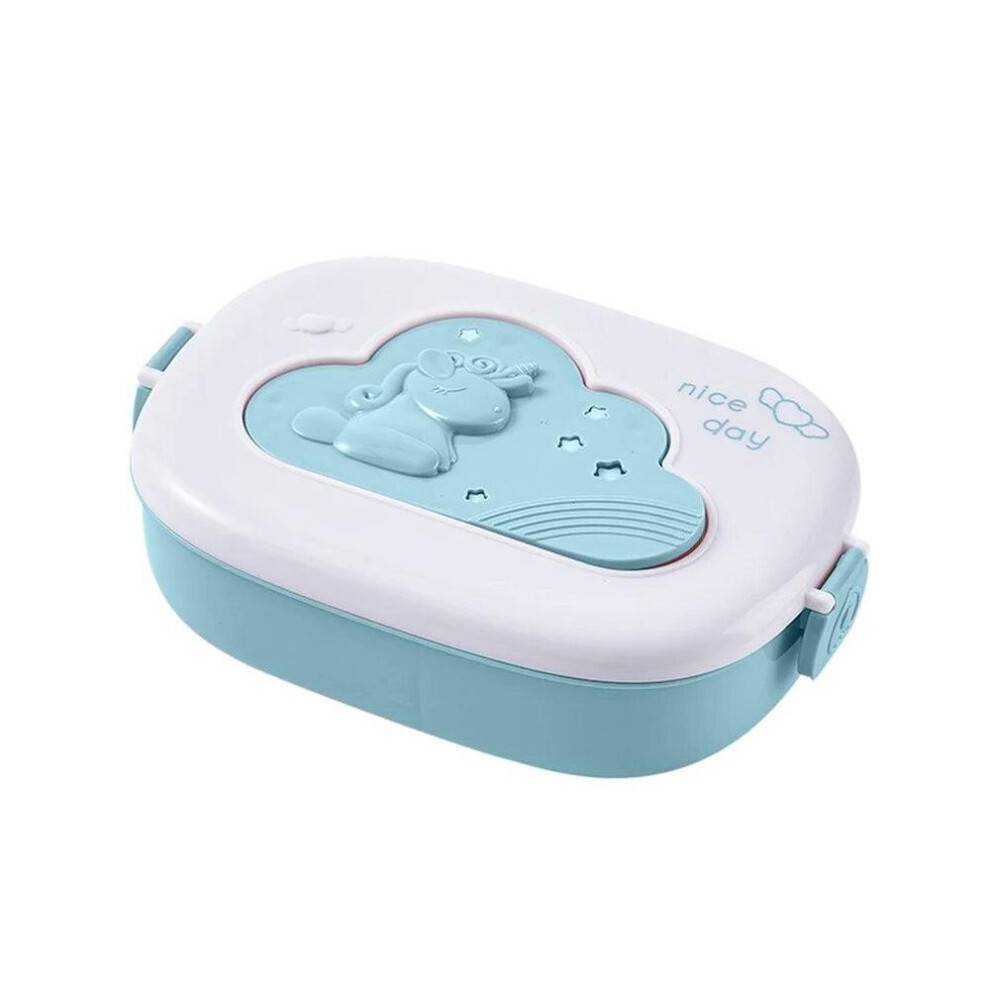 (blue) Kitchen Lunch Box Portable Compartment Fruit Food Box Microwave Lunch Box With Picnic Fresh Box Children Student Bento Boxes