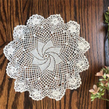 Peking Handicraft 06PR001W10 10 in. Annies Treasures Irish Rose Round Shape Doilies, Multi Color