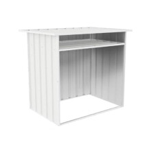 Absco AB1086 4 x 2.5 x 3.7 ft. Woodstore Metal Storage Shed, Surfmist