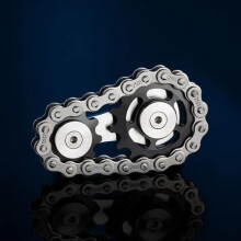 (black) Metal Hand Spinner Chain Gear Metal Fidget Spinner Adult EDC Fidget Toys Focus ADHD Tool Office Stress Relief Toys