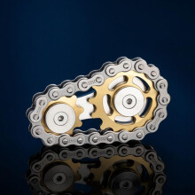 (gold) Metal Hand Spinner Chain Gear Metal Fidget Spinner Adult EDC Fidget Toys Focus ADHD Tool Office Stress Relief Toys