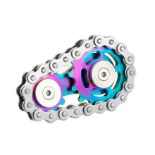 (multicolor) Metal Hand Spinner Chain Gear Metal Fidget Spinner Adult EDC Fidget Toys Focus ADHD Tool Office Stress Relief Toys