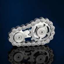 (silver) Metal Hand Spinner Chain Gear Metal Fidget Spinner Adult EDC Fidget Toys Focus ADHD Tool Office Stress Relief Toys