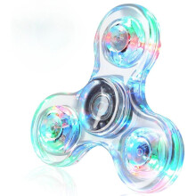 (white, 7*7*2cm) LED Fidget Spinners, Light Up Sensory Fidgets Toys, Glow In The Dark Toy, ADHD Anxiety Stress Relief Toys, Easter School Classroom Exchange Gifts