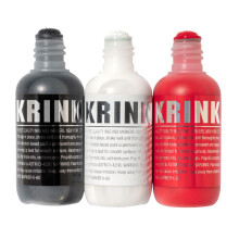 Krink K-60 3 Color Paint Marker Set - Eloisat ja lpinkymttmt taidegrafitimerkit kankaalle metallilasipaperille ja muulle - Alkoholipohjainen pys