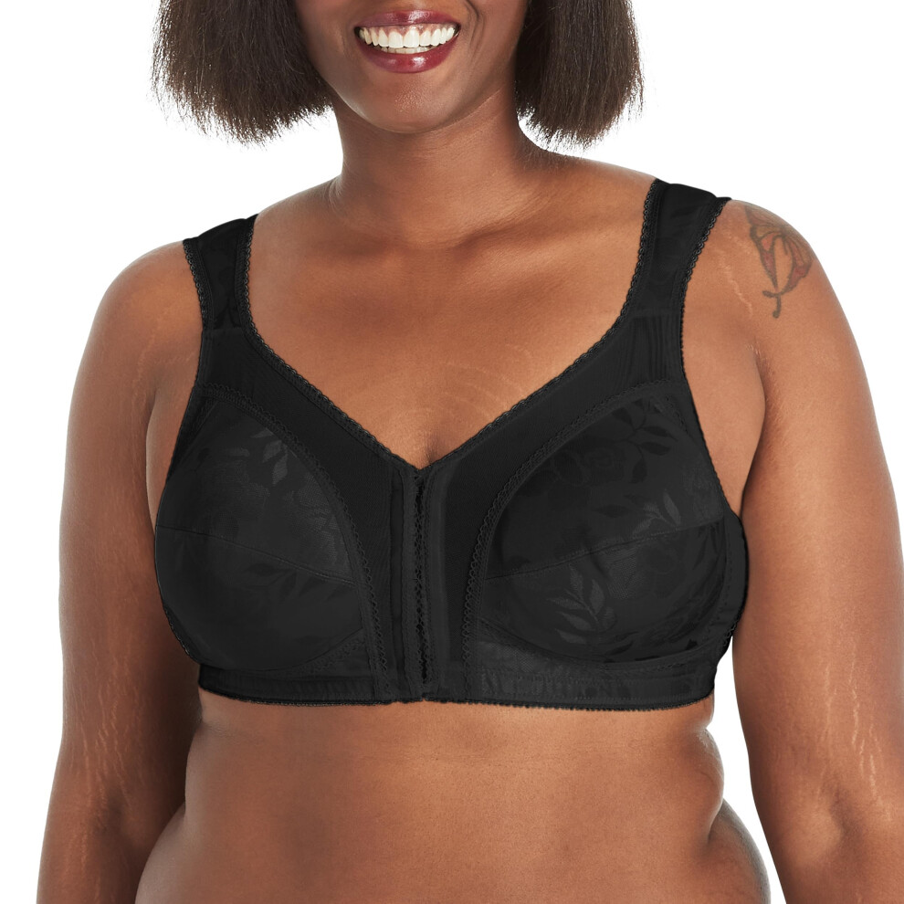 Soutien-gorge sans armatures 18 heures     fermeture frontale avec dos flexible pour femmes Playtex Us4695 Full C