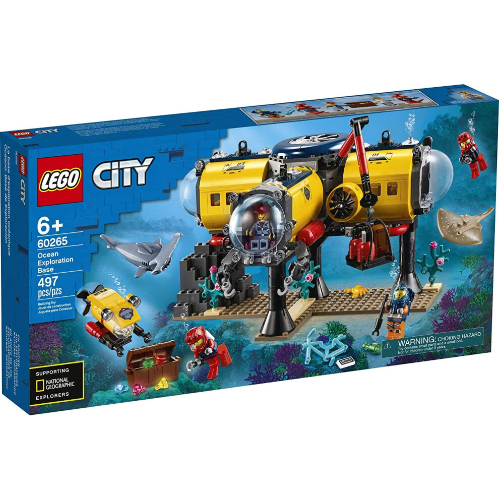 Lego City Ocean Exploration Base Playset 60265 With Submarine Underw