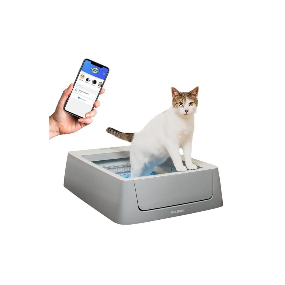 Pet Safe PAL00-16807 Scoop Free Crystal Smart Self-Cleaning Litter Box