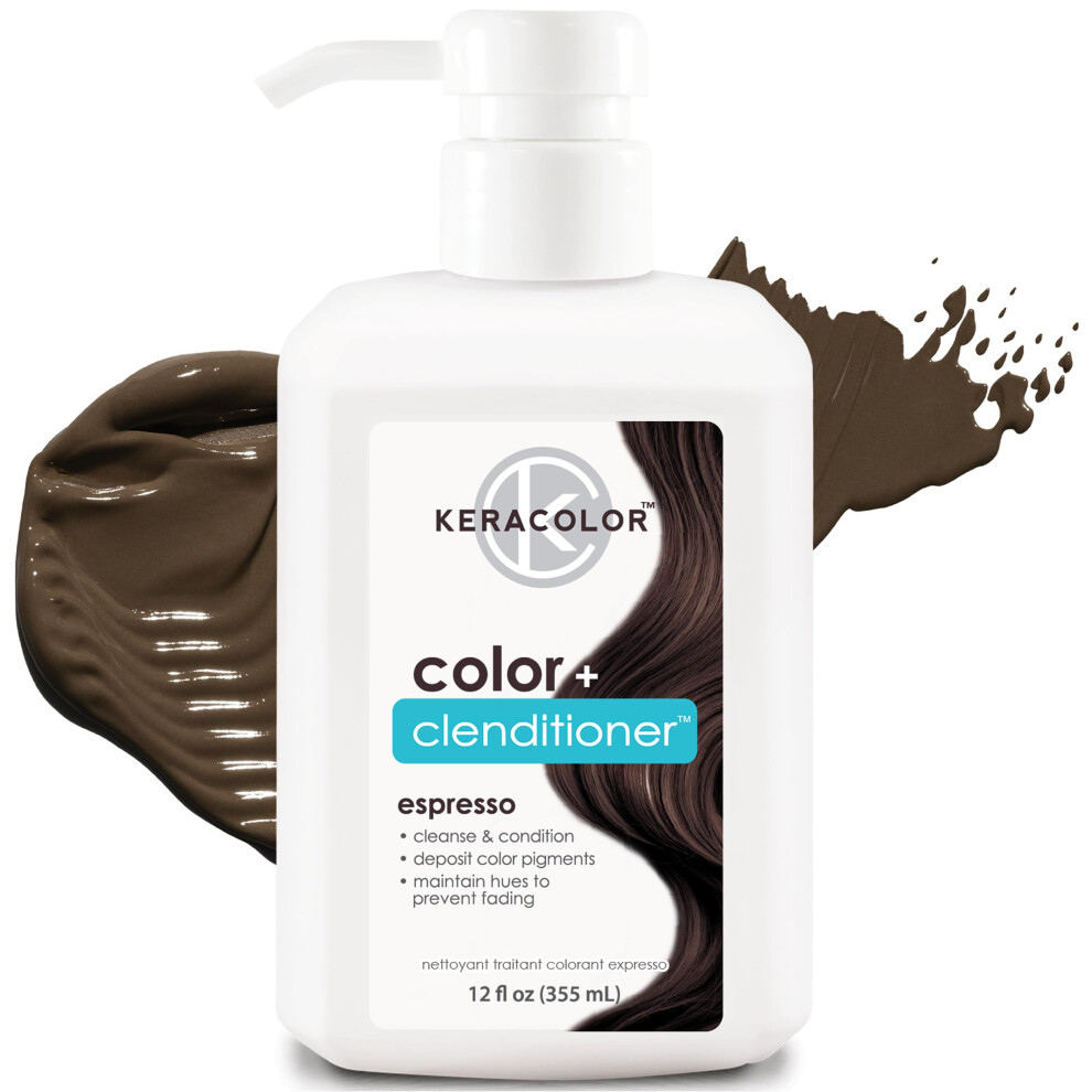 Photos - Hair Dye Keracolor Clenditioner ESPRESSO - Semi Permanent Hair Color Depositing Conditioner Cruelty-free 12 Fl Oz 6800335