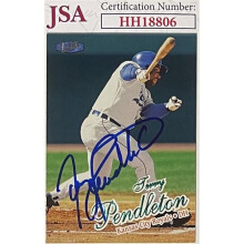 Athlon CTBL-037988 Terry Pendleton Signed 1998 Fleer Ultra Baseball Autographed On Card - No.326 JSA No.HH18806 - Kansas City Chiefs