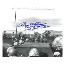 Athlon CTBL-031495 Hershel W. Williams Signed WWII Vintage B&W 8 x 10 in. Photo - JSA No.SS17631 - Medal of Honor & Iwo Jima