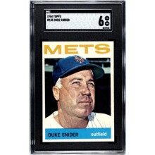 Athlon CTBL-038092 Duke Snider 1964 Topps Baseball Card - No.155 SGC Graded 6 EX-NM - York Mets & HOF