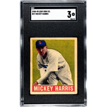 Athlon CTBL-038116 Mickey Harris 1948-1949 Leaf Gum Co Baseball Card - No.27 SGC Graded 3 VG - Boston Red Sox