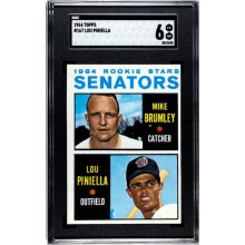 Athlon CTBL-038091 Lou Piniella 1964 Topps Rookie Baseball Card - No.167 SGC Graded 6 EX-NM - Washington Senators