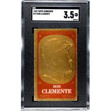 Athlon CTBL-038058 Roberto Clemente 1965 Topps Embossed Baseball Card - No.19 SGC Graded 3.5 VG Plus - Pittsburgh Pirates & HOF