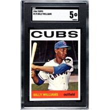 Athlon CTBL-038119 Billy Williams 1964 Topps Baseball Card - No.175 SGC Graded 5 EX - Chicago Cubs & HOF