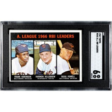 RDB Holdings & Consulting CTBL-038422 1967 Topps AL RBI Leaders Card - No.241 Frank Robinson, Harmon Killebrew & Boog Powell SGC Graded 6 EX-NM