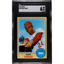 RDB Holdings & Consulting CTBL-038439 Tony Perez 1968 Topps Baseball Card - No.130 SGC Graded 6 EX-NM - Cincinnati Reds & HOF