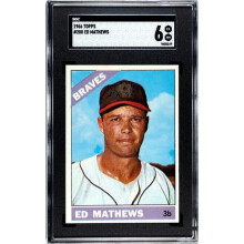 RDB Holdings & Consulting CTBL-038209 Eddie & ED Mathews 1966 Topps Baseball Card - No.200 SGC Graded 6 EX-NM - Milwaukee Braves & HOF