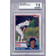 RDB Holdings & Consulting CTBL-038331 Wade Boggs 1983 Topps Rookie Card - No.498 Beckett & BGS Graded 7.5 NM Plus - with Subgrades & Boston Red Sox