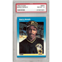 RDB Holdings & Consulting CTBL-038285 Barry Bonds 1987 Fleer Rookie Card - No.604 PSA Graded 8 NM-MT - Pittsburgh Pirates