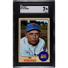 RDB Holdings & Consulting CTBL-038438 Gil Hodges 1968 Topps Baseball Card - No.27 SGC Graded 7 NM - York Mets & Manager