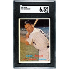 RDB Holdings & Consulting CTBL-038170 Hank Bauer 1957 Topps Baseball Card - No.240 SGC Graded 6.5 EX-NM Plus - York Yankees