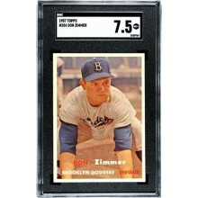 RDB Holdings & Consulting CTBL-038161 Don Zimmer 1957 Topps Baseball Card - No.284 SGC Graded 7.5 NM Plus - Brooklyn Dodgers