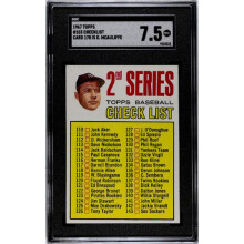 RDB Holdings & Consulting CTBL-038188 1967 Topps Checklist & Mantle Card - No.103 170 D. Mcauliffe SGC Graded 7.5 NM Plus