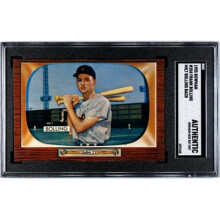 RDB Holdings & Consulting CTBL-038474 Frank Bolling 1955 Bowman Baseball Card - No.204 Milt Bolling Back SGC Slabbed Authentic - Minimum Size