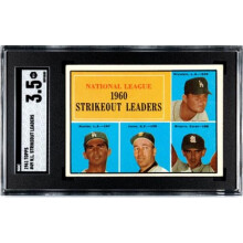 RDB Holdings & Consulting CTBL-038496 1961 Topps NL Strikeout Leaders Card - No.49 Sandy Koufax & Don Drysdale SGC Graded 3.5 VG Plus