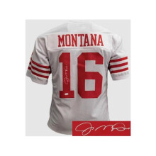 RDB Holdings & Consulting CTBL-038181 Joe Montana Signed San Francisco White Tb Custom Stitched Pro Style Football Jersey - Extra Large